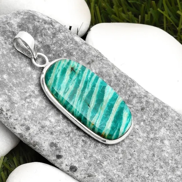 Russian Amazonite sterling silver pendants - Picture 4 of 5